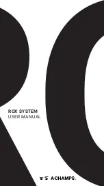 Preview for 1 page of A-Champs ROX User Manual