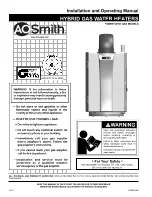 Предварительный просмотр 1 страницы A.O. Smith Power Vent Gas Series Installation And Operating Manual