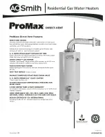 A.O. Smith ProMax Direct-Vent GDV-50 Specifications предпросмотр