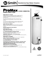 Предварительный просмотр 1 страницы A.O. Smith ProMax GPDX-50 Specifications