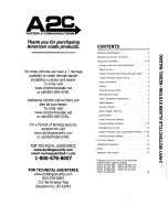 A2C MA2000 User Manual preview