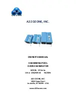 Preview for 1 page of A2Z Ozone SP-3 Owner'S Manual