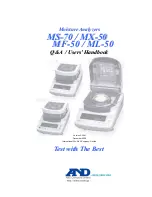 A&D MS-70 User Handbook Manual preview