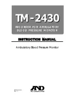 Предварительный просмотр 1 страницы A&D TM-2430 Instruction Manual