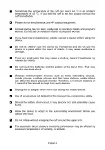Предварительный просмотр 6 страницы A&D UA-1200BLE Instruction Manual