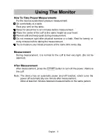 Предварительный просмотр 9 страницы A&D UA-851 Instruction Manual