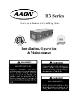 Предварительный просмотр 1 страницы AAON H3 Series Installation Operation & Maintenance