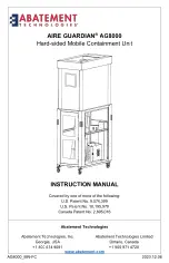 Предварительный просмотр 1 страницы Abatement Technologies AIRE GUARDIAN AG8000 Instruction Manual