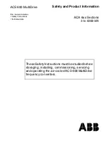 Preview for 1 page of ABB ACS 600 MultiDrive Safety And Product Information