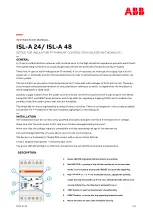 Предварительный просмотр 1 страницы ABB ISL-A 24 Instruction Manual