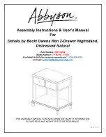 Abbyson TP-M4-NT-1710DI Assembly Instructions & User Manual preview