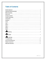 Preview for 2 page of Abbyson TP-M4-NT-1710DI Assembly Instructions & User Manual