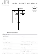 Preview for 2 page of ABI INTERIORS KINGSLEY SHOWER RAILSET Manual