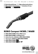 Предварительный просмотр 1 страницы Abicor Binzel ROBO Compact W500 Operating Instructions Manual