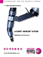 Abicor Binzel xFUME ABIROB AF500 Operating Instructions Manual предпросмотр