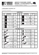 Preview for 3 page of ABSCO SHEDS A15301FKFD-PTX Assembly