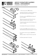 Preview for 4 page of ABSCO SHEDS ADGAZEBO63 Manual