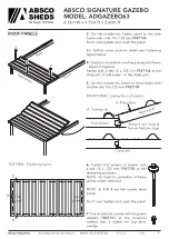 Preview for 8 page of ABSCO SHEDS ADGAZEBO63 Manual