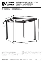 ABSCO SHEDS SIGNATURE ADGAZEBO33 Instruction Manual предпросмотр