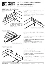 Preview for 10 page of ABSCO SHEDS SIGNATURE ADGAZEBO33 Instruction Manual