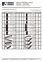 Предварительный просмотр 3 страницы Absco REGENT 30222RK Assembly Instructions Manual