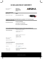 Preview for 12 page of ABSINA A3800 User Manual