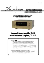 Accuphase E-550 Service Information preview