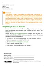 Предварительный просмотр 3 страницы Acer A315-58-55AM User Manual