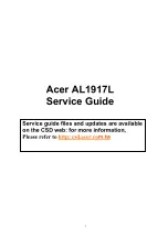 Acer AL1917L Service Manual предпросмотр