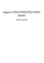 Preview for 3 page of Acer Aspire 7551 Quick Manual