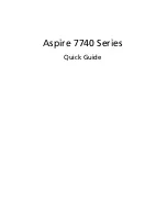 Предварительный просмотр 1 страницы Acer Aspire 7740 Series Quick Manual