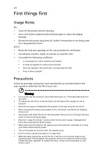 Preview for 8 page of Acer D606D+ User Manual