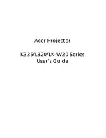 Preview for 1 page of Acer K335 Series User Manual