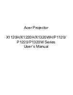 Acer P1120 Series User Manual preview