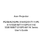 Предварительный просмотр 1 страницы Acer P5206 Series User Manual