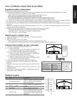 Предварительный просмотр 3 страницы Acer PG Series User Manual