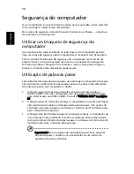 Preview for 38 page of Acer TravelMate 2400 Manual Do Utilizador