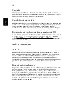 Preview for 68 page of Acer TravelMate 2420 Manual Do Utilizador