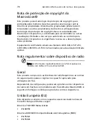 Preview for 78 page of Acer TravelMate 4100 Series Manual Do Utilizador