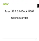 Preview for 1 page of Acer USB 3.0 Dock U301 User Manual