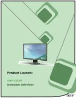 Acer V203HQ Brochure & Specs предпросмотр