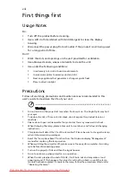 Preview for 8 page of Acer X112H User Manual