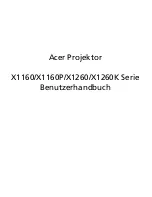 Preview for 1 page of Acer X1160P Benutzerhandbuch