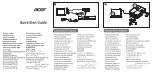 Preview for 1 page of Acer X1326AWH Quick Start Manual