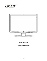 Предварительный просмотр 1 страницы Acer X233H Service Manual