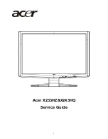 Acer X233HZ Service Manual preview