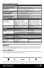 Preview for 4 page of aci Room Series Installation & Operation Instructions