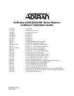 ADTRAN 1200864L1 Hardware Installation Manual preview