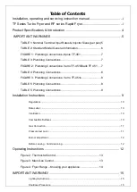 Preview for 2 page of B+S TF Series Installation, Operating And Servicing Instruction Manual