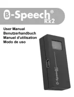 B-Speech RX2 User Manual preview